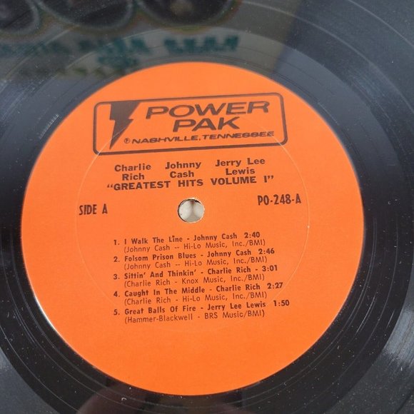 Jerry Lee Lewis Charlie Rich Johnny Greatest Hits Volume 1 Vinyl - Picture 4 of 5